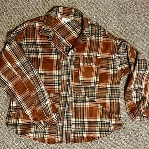 Plaid shirt jacket